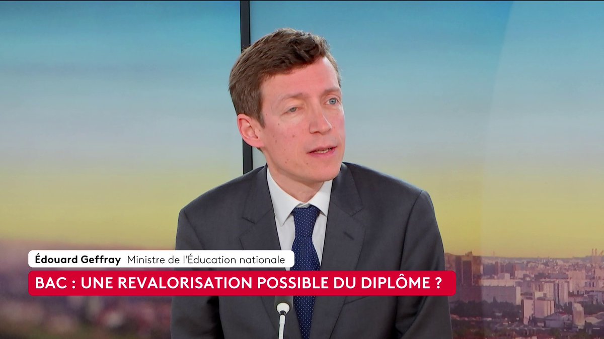 🔴 🗣 Édouard Geffray : “Je souhaite que les examens reflètent effectivement le niveau des élèves”, explique le ministre de l’Éducation nationale, qui vient d’élaborer une stratégie pour réhausser le niveau du baccalauréat et du brevet. #canal16 #lapolitiqueséclaire