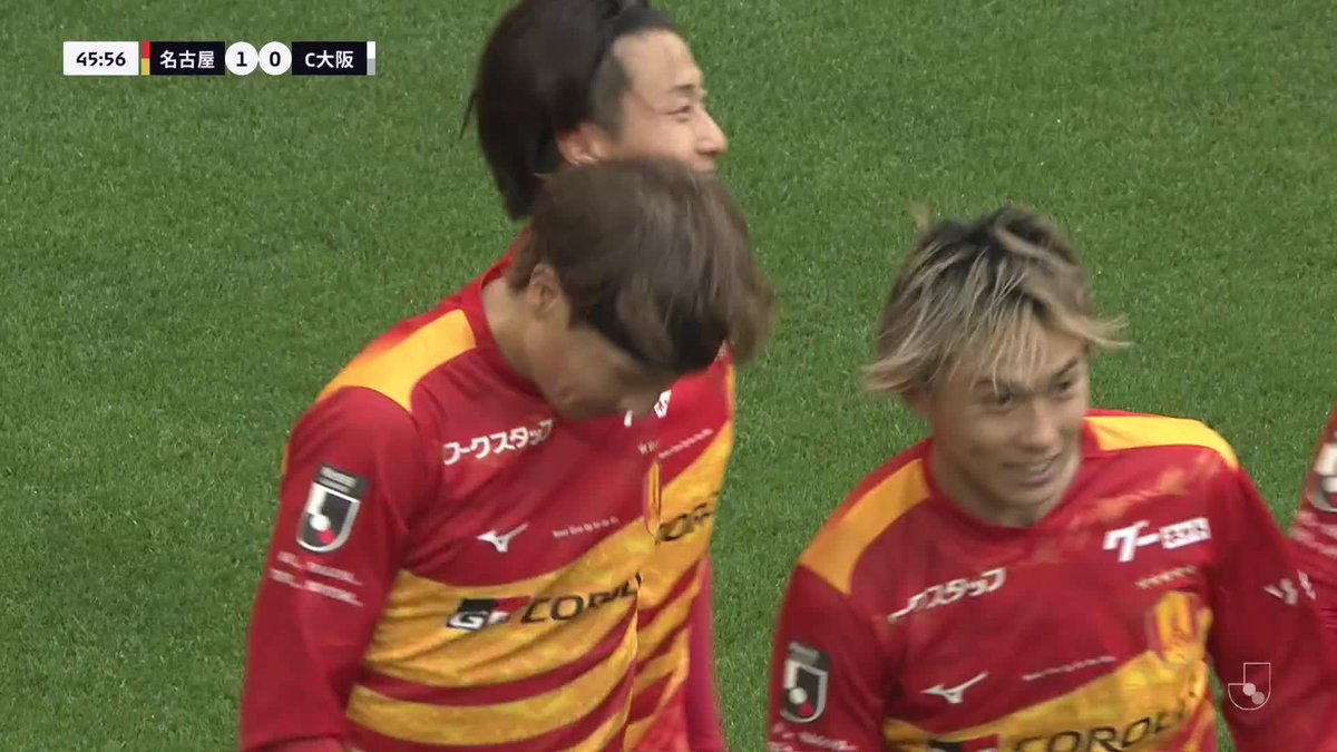 山岸の今季5得点目のゴールで先制！✨ 🎦 ゴール動画 🏆 明治安田Ｊ１百年構想リーグ 地域リーグラウンド 第9節 🆚 名古屋vsＣ大阪 🔢 1-0 ⌚️ 46分 ⚽️ 山岸 祐也（名古屋） #Ｊリーグ