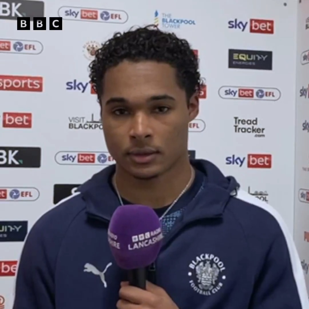🟠 "Off the pitch I'm a very quiet kid, but I'm trying to come out of my shell a lot more, but being thrown into the squad, living away from home, it almost expects you to come out no matter what and show another side to you, and also grow as a person on the pitch." #Blackpool's Reuell Walters #utmp | #bbcfootball