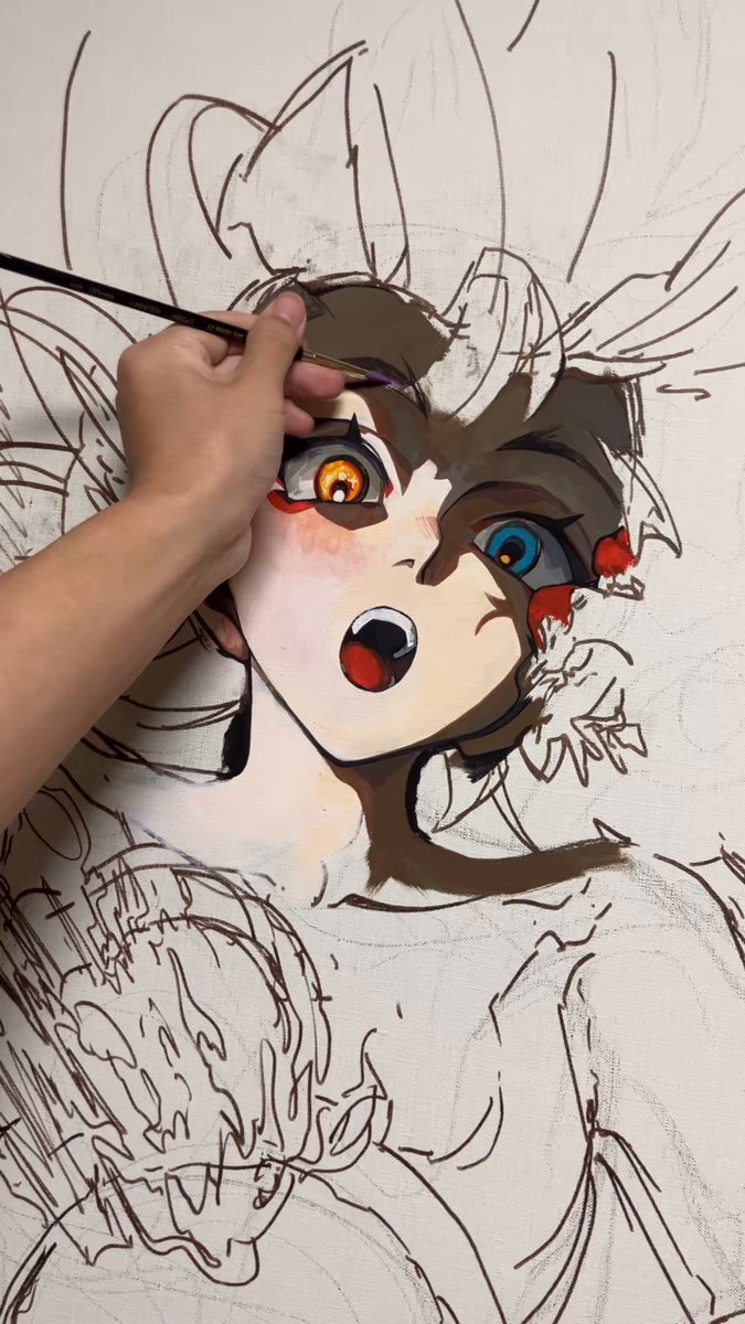 今まで描いた依頼で1番大きい絵でした！！