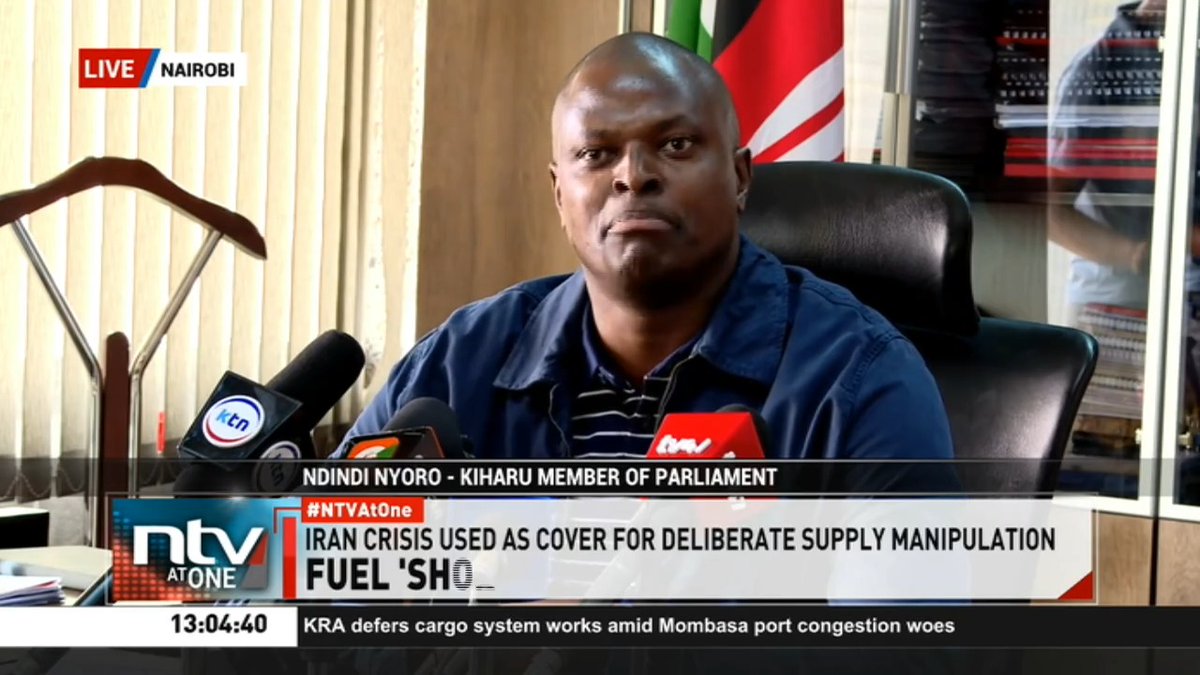 Fuel ’Shortage’ Scandal: Big Fish Hooked Ndindi Nyoro on the arrest of MD Sang, PS Liban and the EPRA boss: It has very little to do with the welfare of Kenyans, and it has everything to do with 'watu wadogo wamekula chakula ya mzee'. #NTVAtOne Wangechi Muriuki