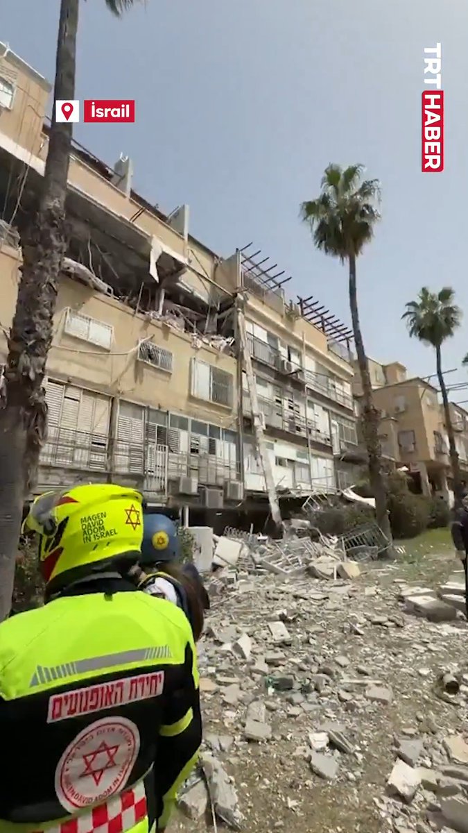 İran'ın misilleme saldırısının ardından Tel Aviv'deki yıkım...