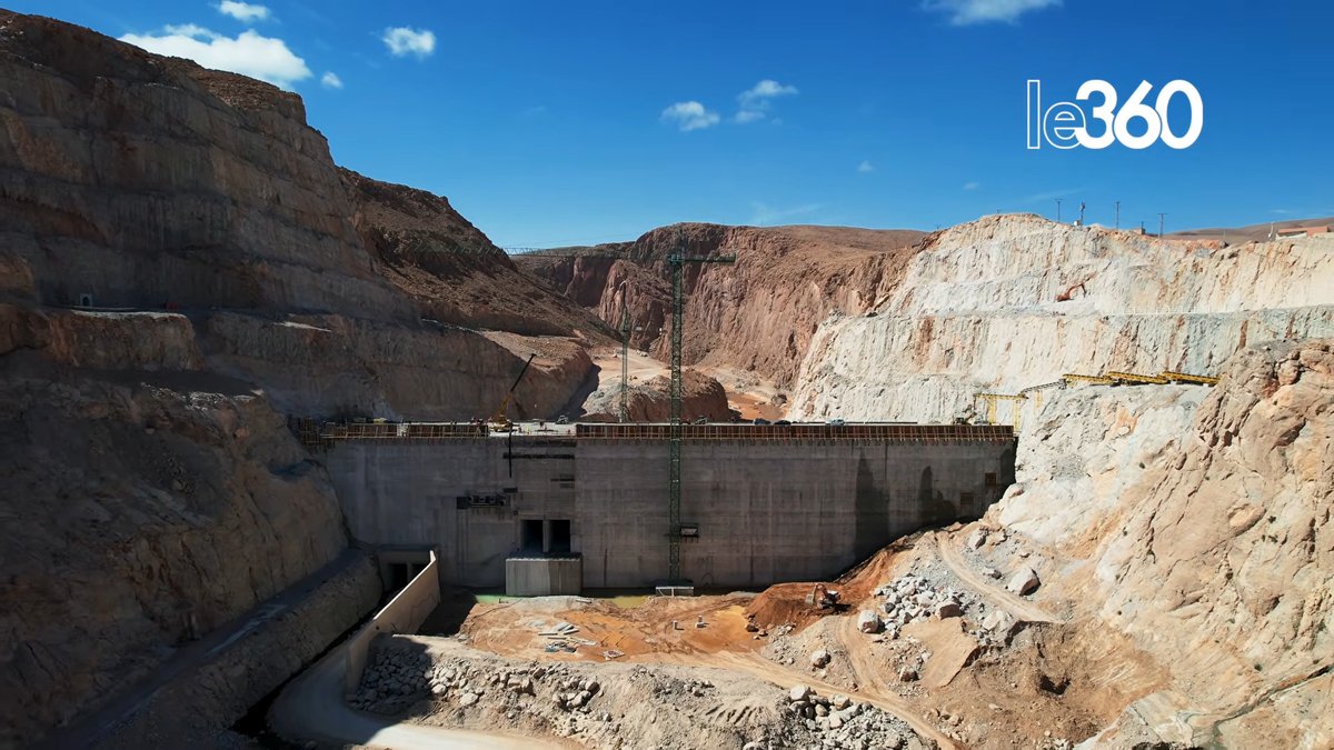 🇲🇦🚧 مشاهد حصرية من داخل ورش بناء خامس أكبر سد بالمغرب.. نسبة الأشغال بسد خنك كرو بفجيج تبلغ 70%