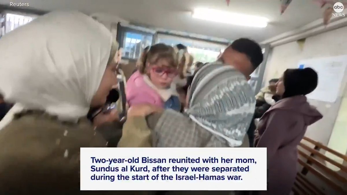 "The moment I held her in my arms again, it felt like she had never been away." Palestinian babies separated from parents at start of Israel-Hamas war, reunited after two years. Read more: