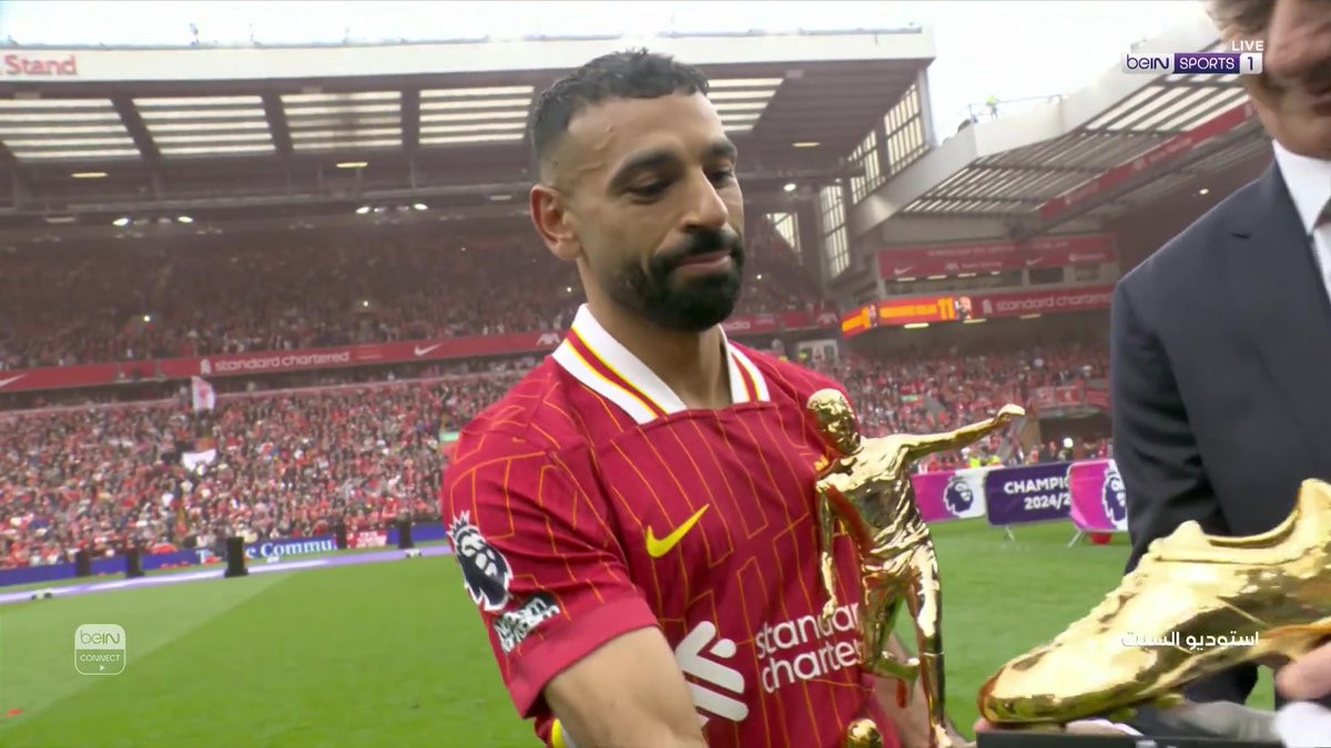 🎙️ أبو تريكة: صلاح لا يحتاج شهادة من أحد … هو أسطورة من أساطير الدوري الإنجليزي محمد صلاح يعرف جيدًا اتخاذ القرار الذي يناسب مستقبله #beINSTUDIO