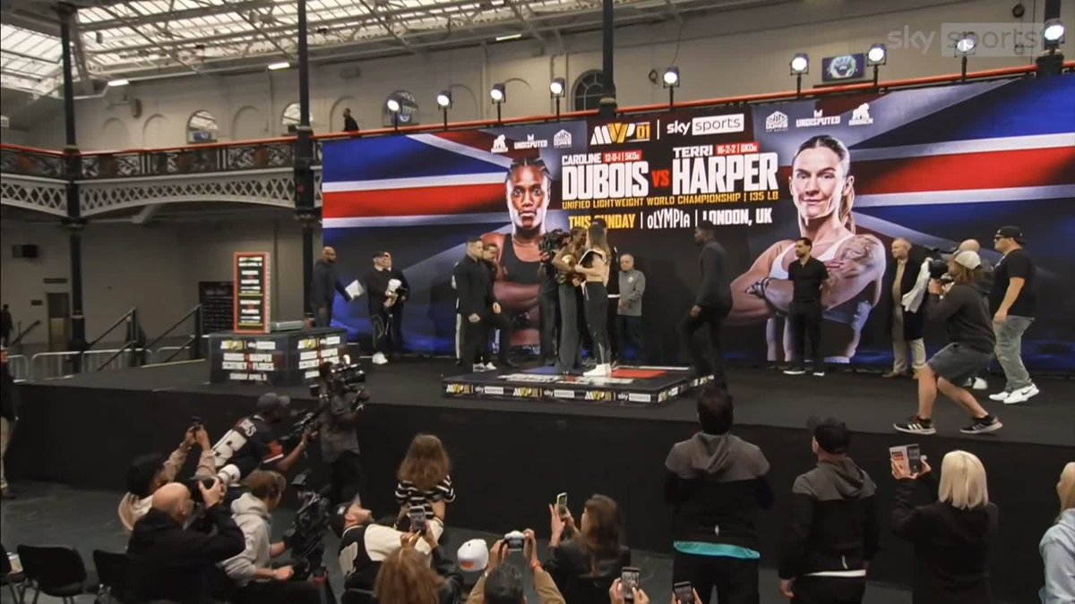 IT IS ON! ✅ Dubois and Harper successfully weigh-in and face-off for the final time before fight night 🔥