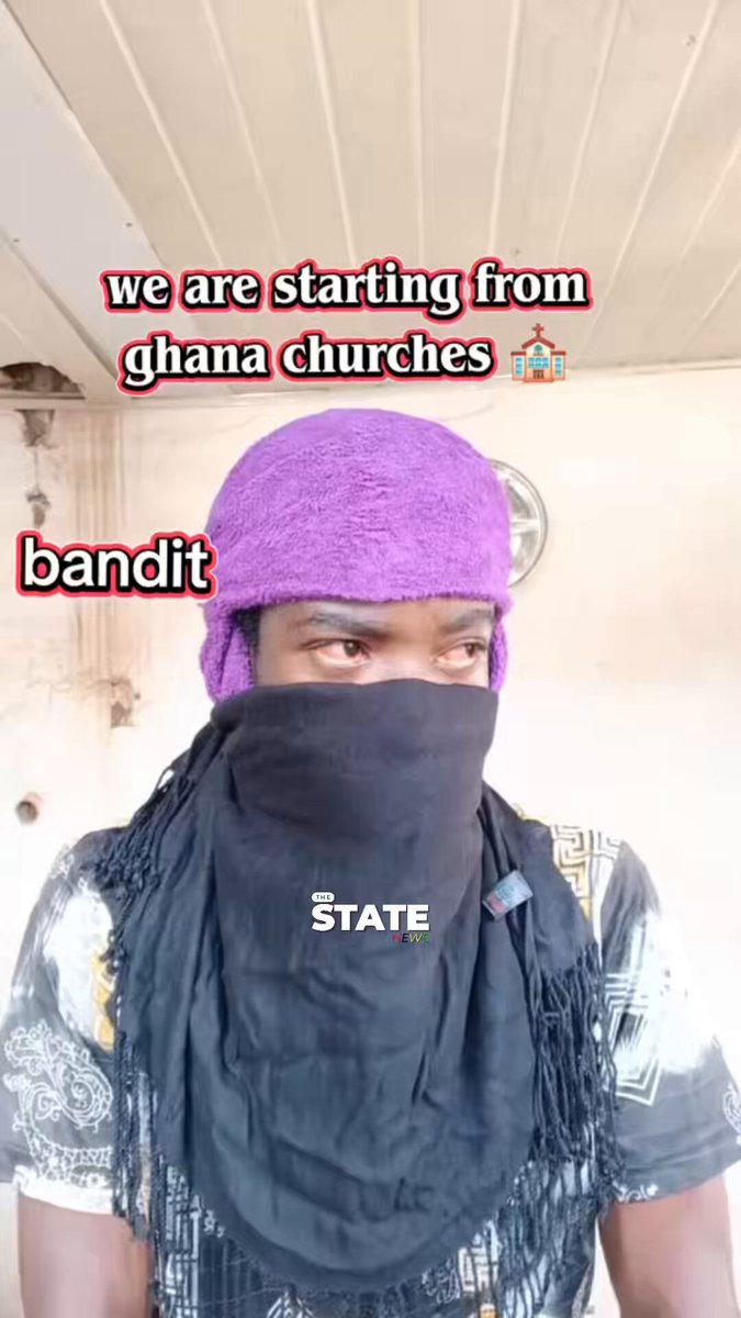 A viral TikTok video featuring a man with his face partially covered has sparked concern after he claimed that bandits are planning attacks in Ghana, allegedly starting with churches.