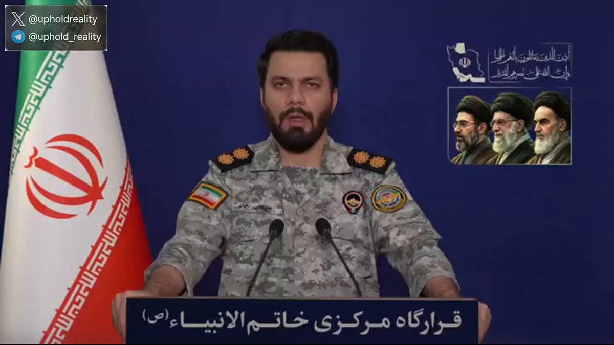 Iran Military Spokesman: "Our new air defense systems are unveiled one after another on the battlefield. Friday was a dark and humiliating day for American and Zionist enemies -- shooting down many of their aircraft. We will prove to the world the humiliation of the cowardly enemy."