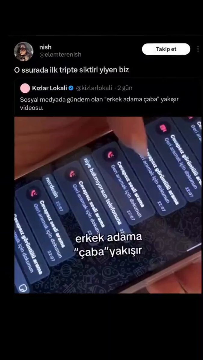Böyle erkek yok. Şimdikiler işlerine gelmedimi görüşmeyelim diyor.