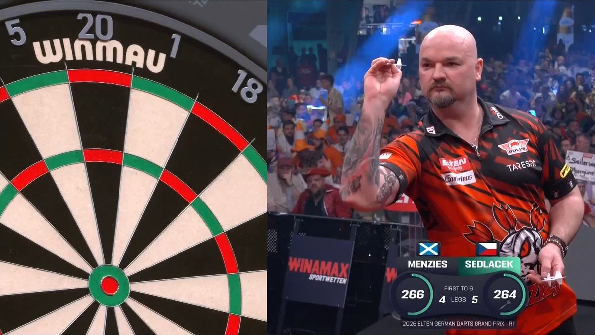 SEDLACEK MARCHES ON! No messing about from Karel Sedlacek, as Evil Charlie beats Cameron Menzies 6-4 to set up a tie with Damon Heta tomorrow! 📺 #ET4