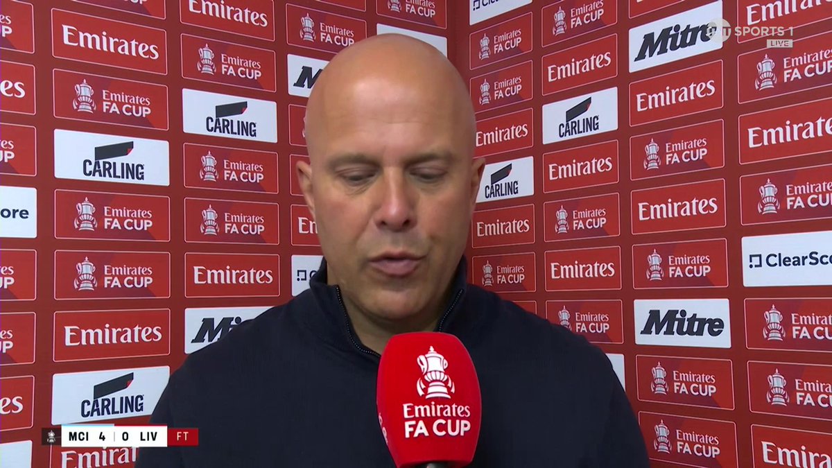 "Another big disappointment for us." Arne Slot reacts as Liverpool crash out of the FA Cup ๐ฌ ๐๏ธ Jules Breach | ๐บ Watch live on TNT Sports and HBO Max
