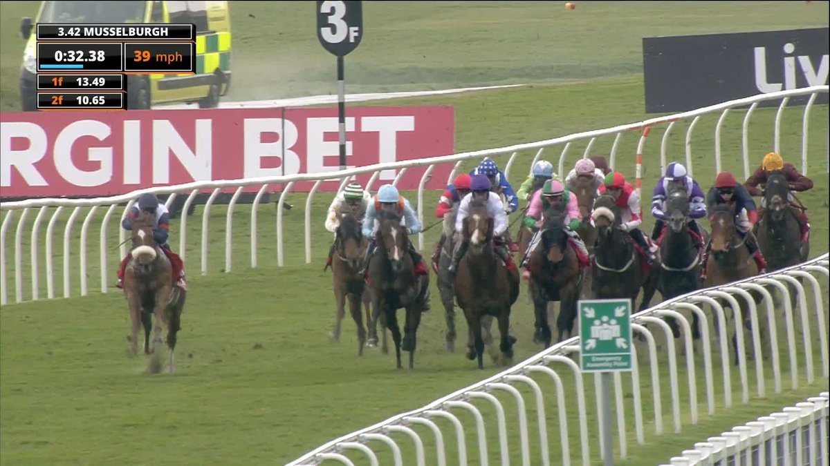 Flying at the finish! Pilgrim comes from a long way back to get up on the line in the Virgin Bet Scottish Sprint Cup Handicap