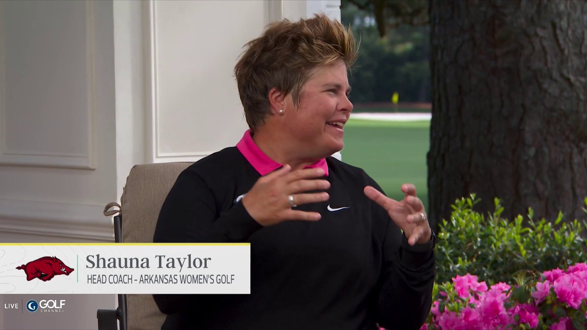 "Her dad's like 'Arkansas? Where's that?'" 😂 Head Coach of Arkansas Women's Golf Shauna Taylor recalls traveling to Cali, Colombia and recruiting María José Marín to Fayetteville.