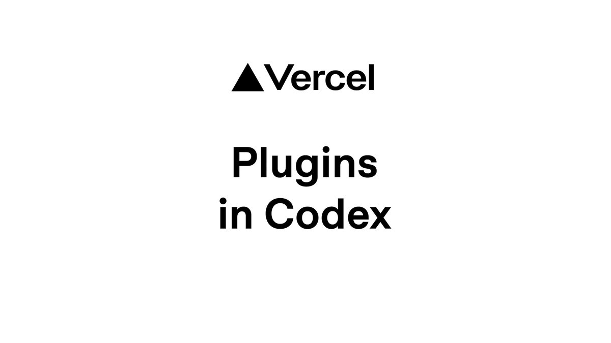 Go from project setup to deployment with the @Vercel plugin in the Codex app.