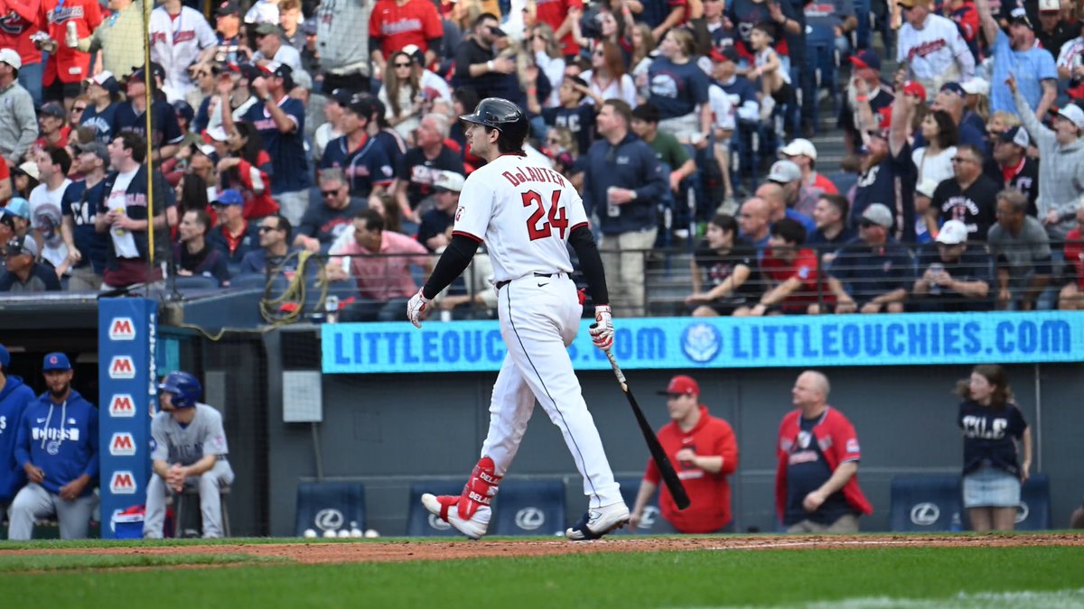 The first rookies to reach 5 homers in each of the past 5 seasons (with the number of team games it took them): 2026: Chase DeLauter (8) 2025: Tim Tawa (31) 2024: Michael Busch (15) 2023: James Outman (20) 2022: Jeremy Peña (23)