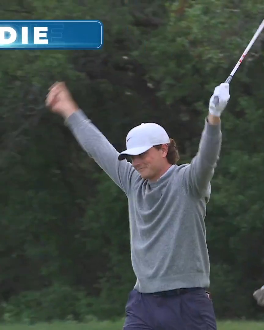 Luke Clanton needed to come back out this morning and make par to make the cut. Chipped in for birdie. Hell yeah.