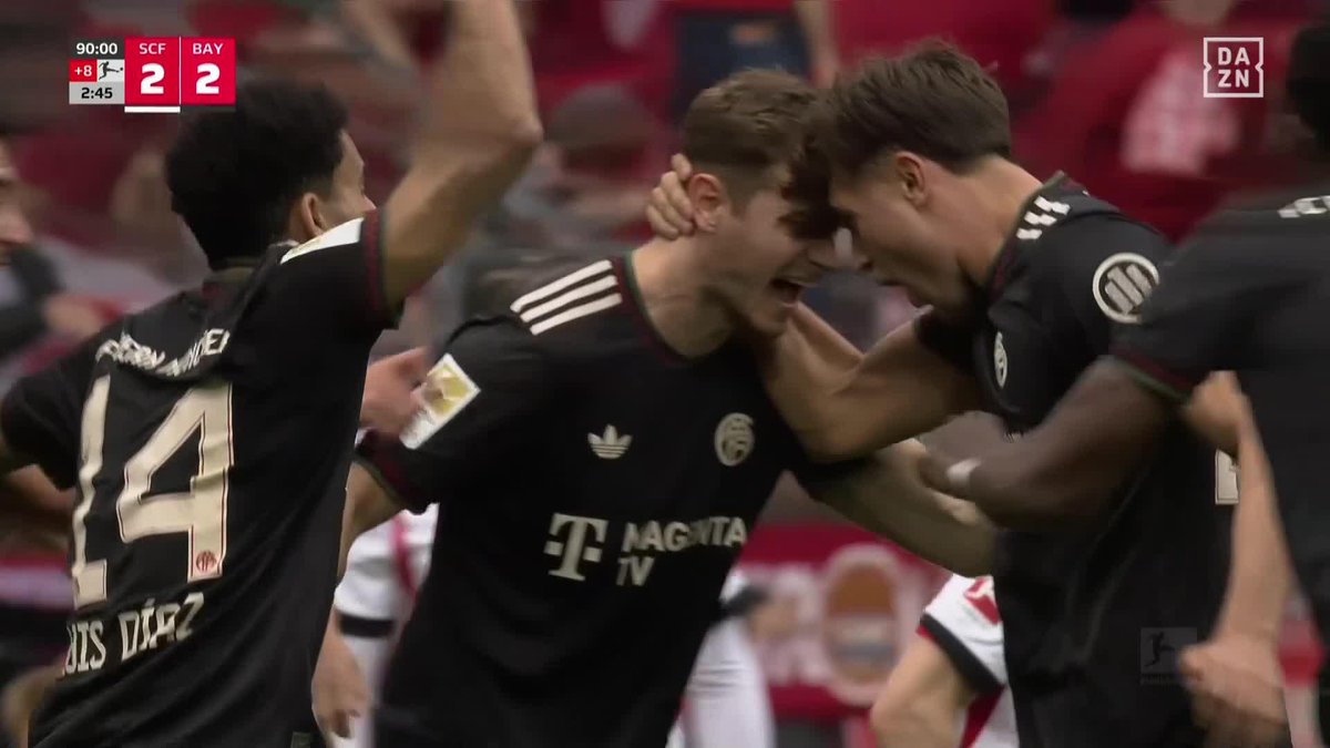 負けるわけにはいかない ミドルの達人ここにあり 🇩🇪ビショフ 本日2ゴール⚽️⚽️ 🇩🇪ブンデスリーガ第28節 🆚フライブルク×バイエルン 📺DAZN ライブ配信中 #ブンデスリーガ #だったらDAZN