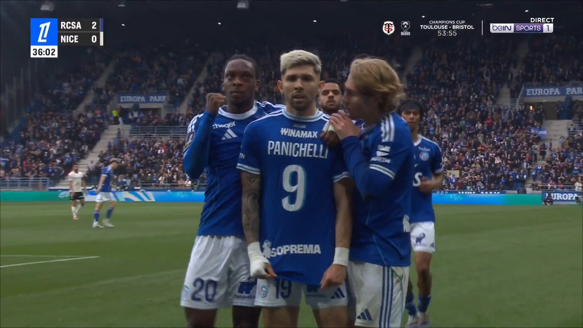 ⚽️ 𝗢𝗛 𝗠𝗔𝗜𝗦 𝗢𝗨𝗜 ! Le petit dribble de Julio Enciso 🇵🇾 sur Diouf 🇸🇳 puis la célébration pour Panichelli 🇦🇷 qu’il remplace parfaitement aujourd’hui. 🥰 🎥 beIN SPORTS