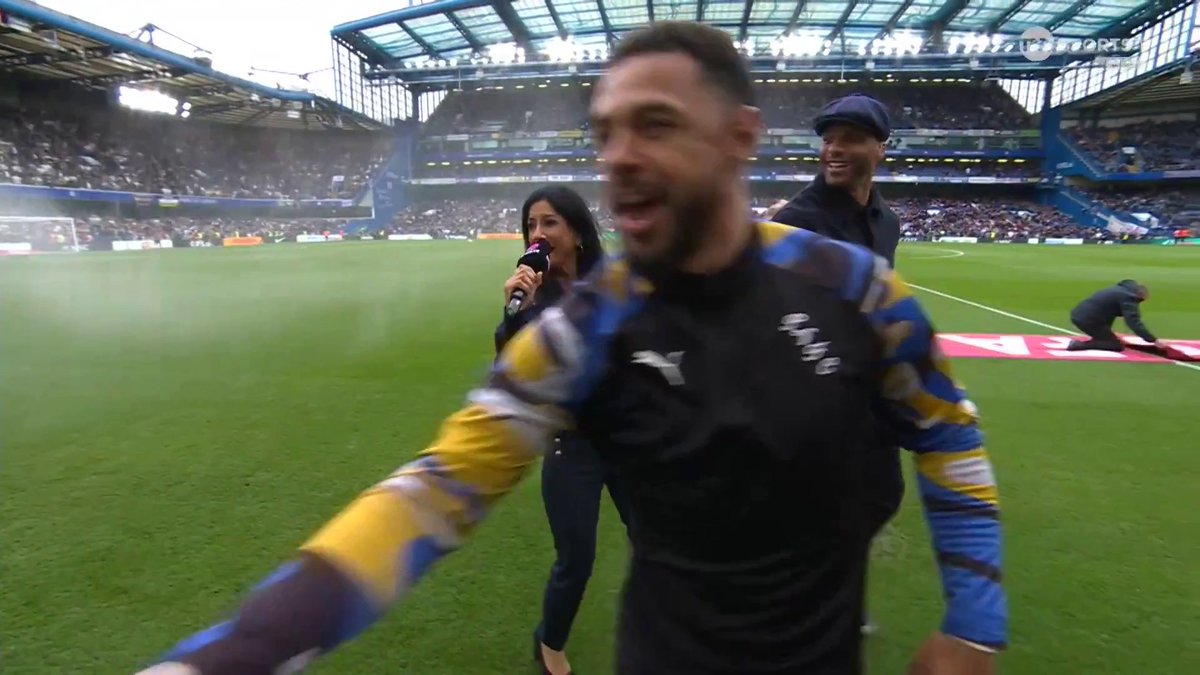 Andre Gray might not fancy another pitch-side interview anytime soon 🤣 📺 Watch Chelsea vs Port Vale LIVE on TNT Sports and HBO Max