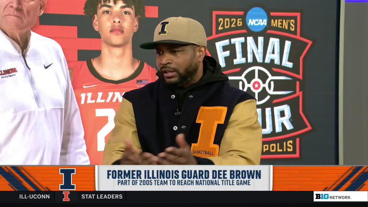 "I can't wait to get there, just see the joy and see all the Orange walking around, because it's a great time to be an Illini." Illinois Men's Basketball legend Coach Dee Brown joins Mike Hall in our studio before heading to Indy 🗣️ #MFinalFour x #MarchMadness