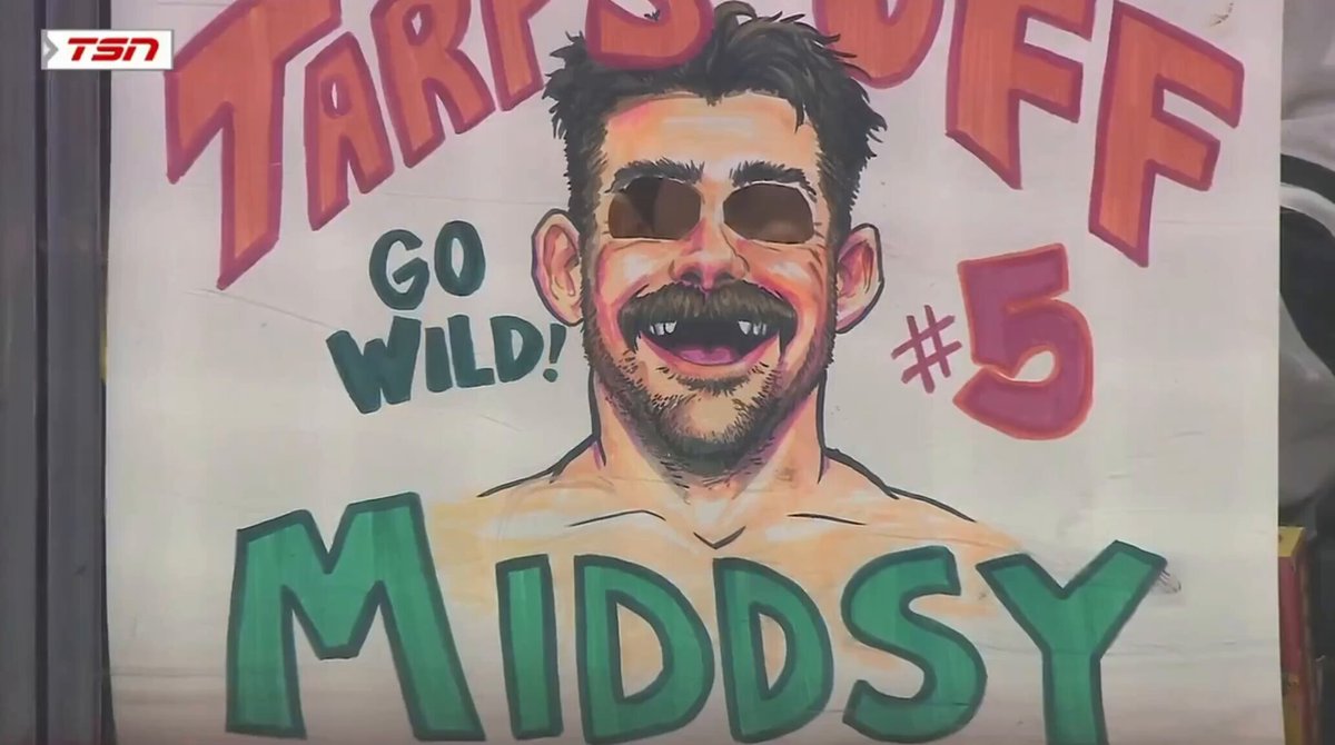 Jake Middleton loved a fan's sign so much he TRADED a stick for it during warmups? 😭😂 (via TSN)