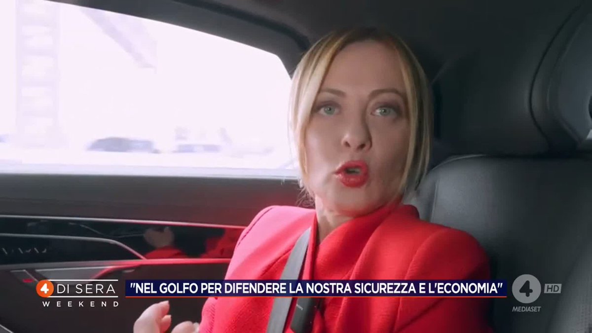 Giorgia Meloni: "Nel Golfo per difendere la nostra sicurezza e l'economia" #4disera Weekend