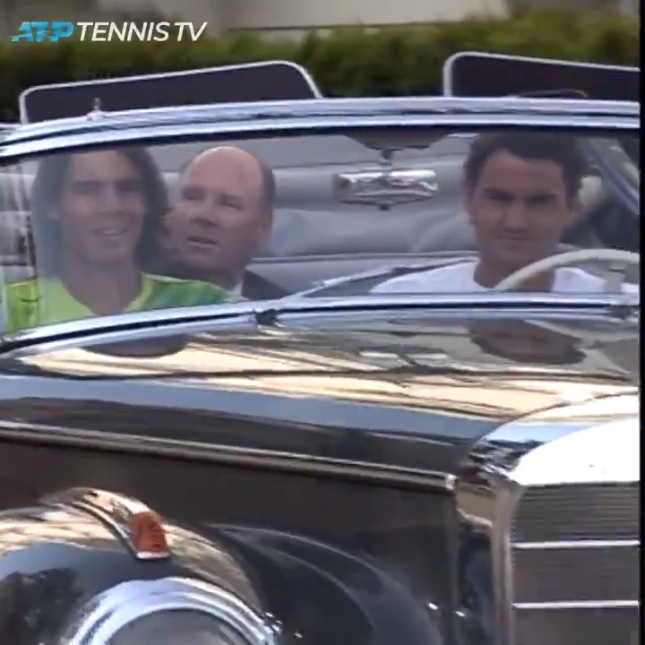 Los reyes del tenis llegando a la final en Montecarlo 2006.