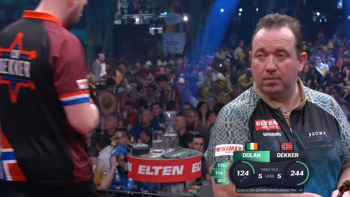 DOLAN ENDS HIS ROT! Brendan Dolan wins his first game on the European Tour in nearly two years, defeating Cor Dekker in a last-leg decider. The drama! 🍿 📺 #ET4