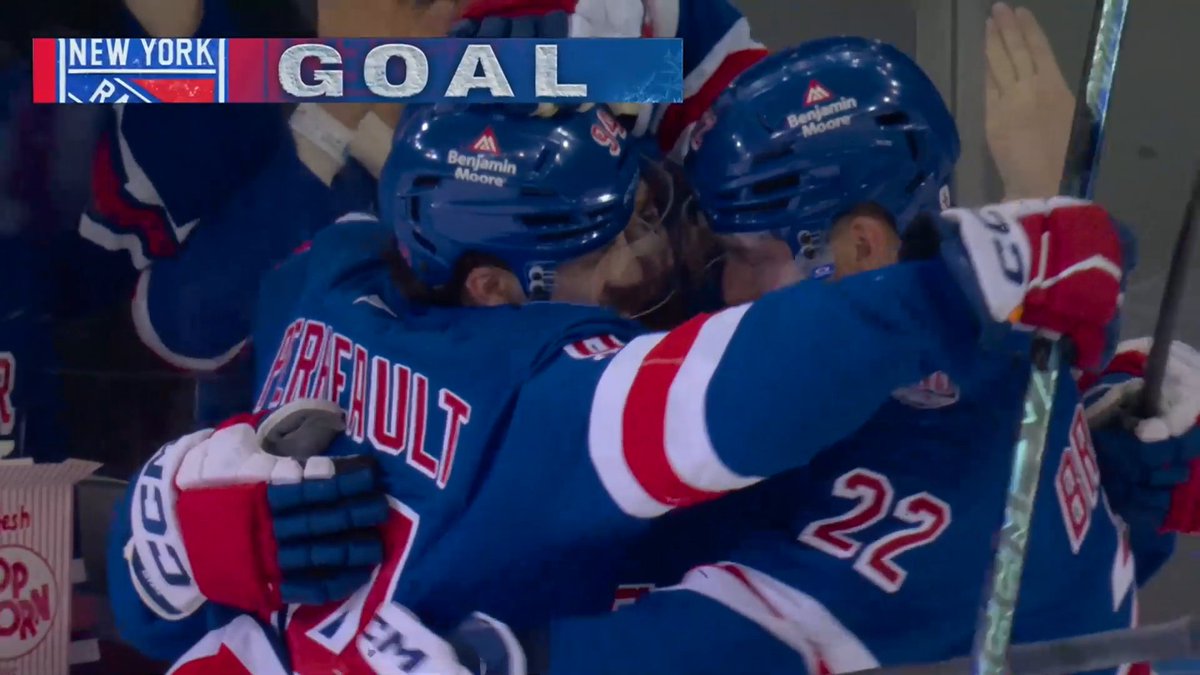A MOMENT HE'LL NEVER FORGET 👏 Gabe Perreault has his first career hat trick! Powered by Verizon