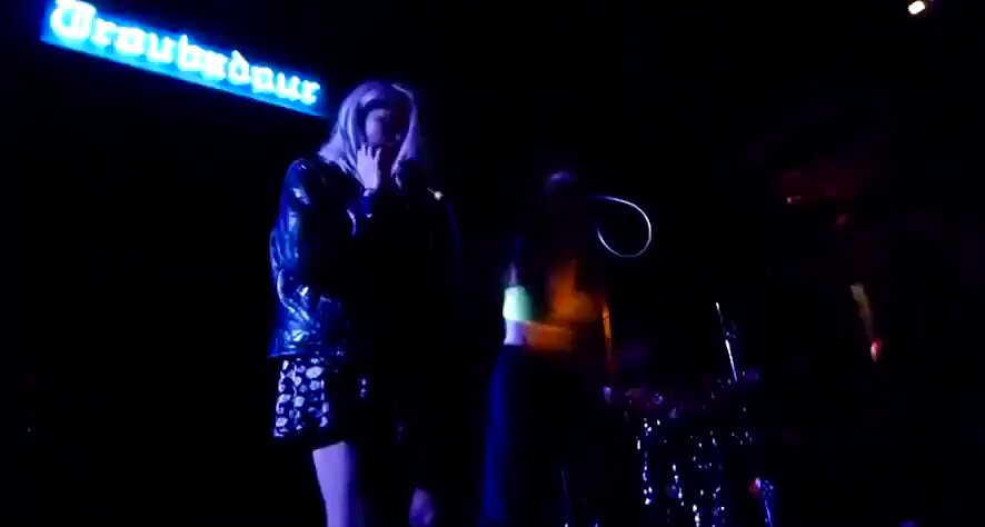 sky ferreira and charli xcx performing grins (2012)