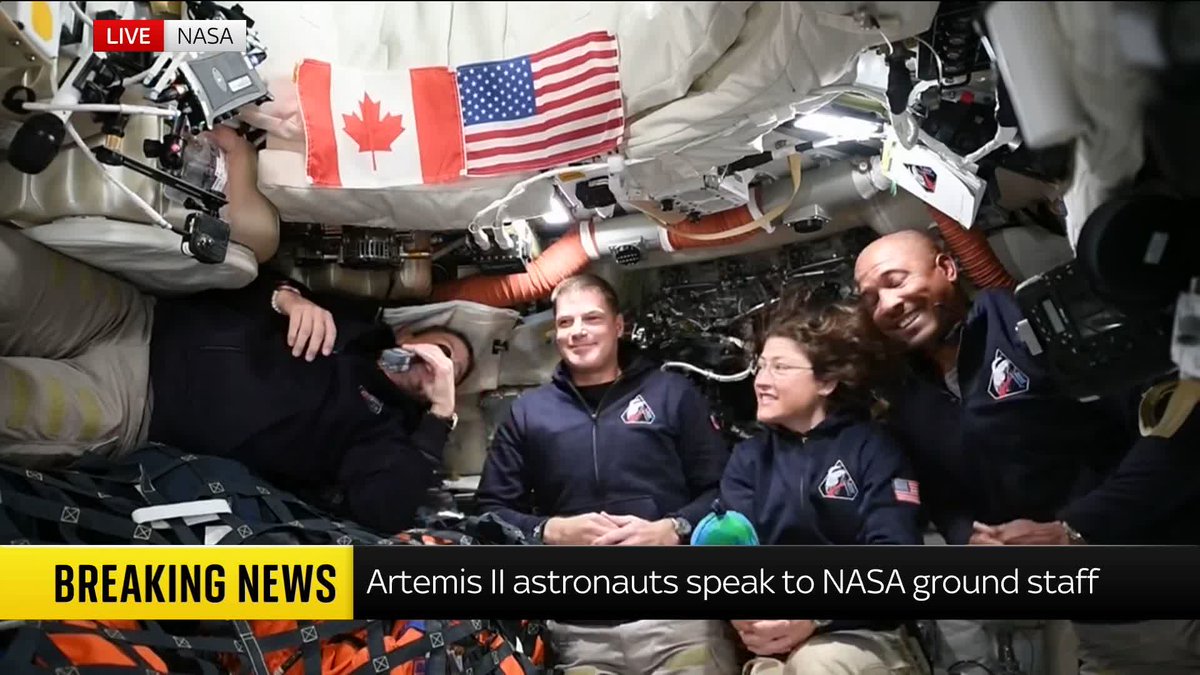 The Artemis II astronauts have seen the far side of the moon for the first time, says Christina Koch, speaking to NASA ground staff from the Orion capsule. 📺 Sky 501 and YouTube