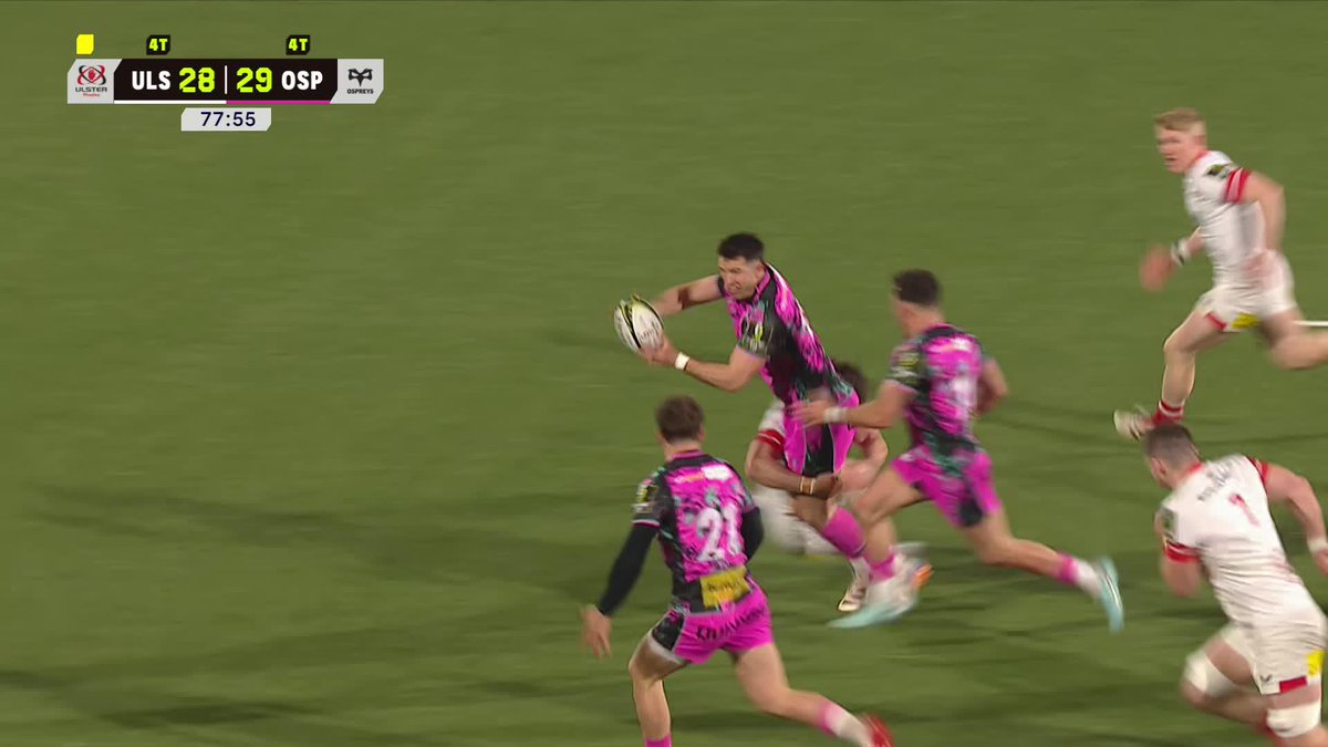 Heartbreak for Ospreys! 😱 Kieran Hardy looked to have snatched a late winner, but it’s ruled out for a forward pass ❌ #ChallengeCupRugby