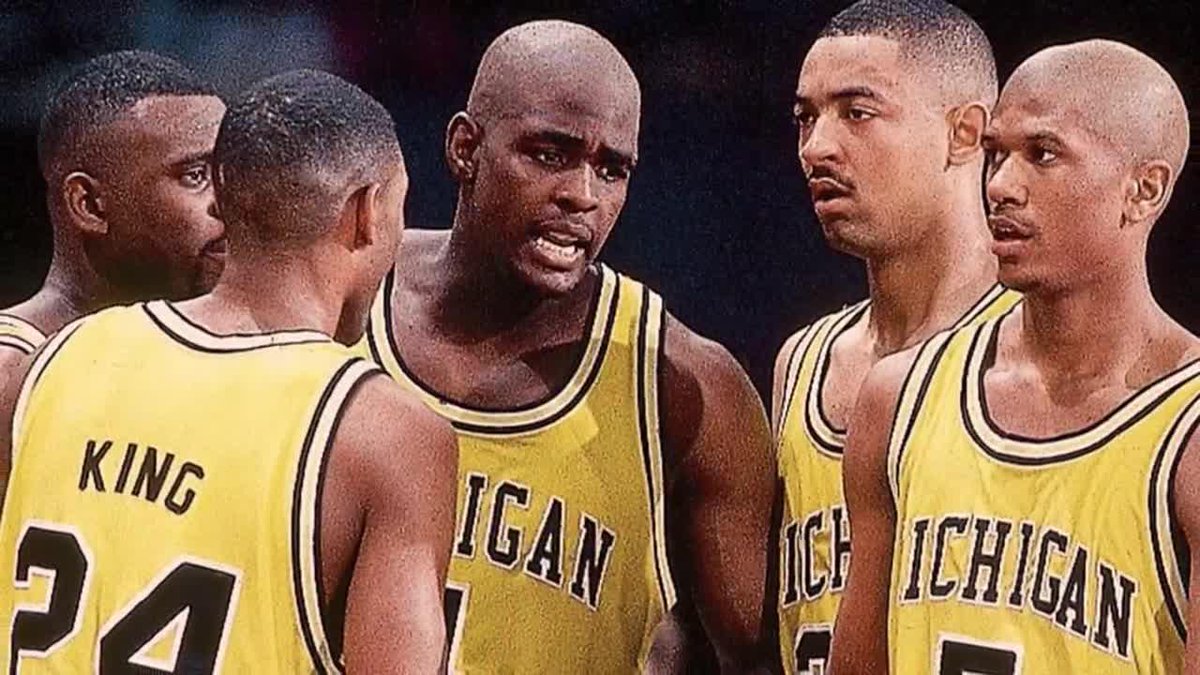 "When we came into the game we didn't really realize that we had such an impact even then lasting until this day." -@UMichbball legend Jimmy King on the Fab 5's legacy The Fab 5 joined Adam Lefkoe on set at The Final Four 📺 TBS