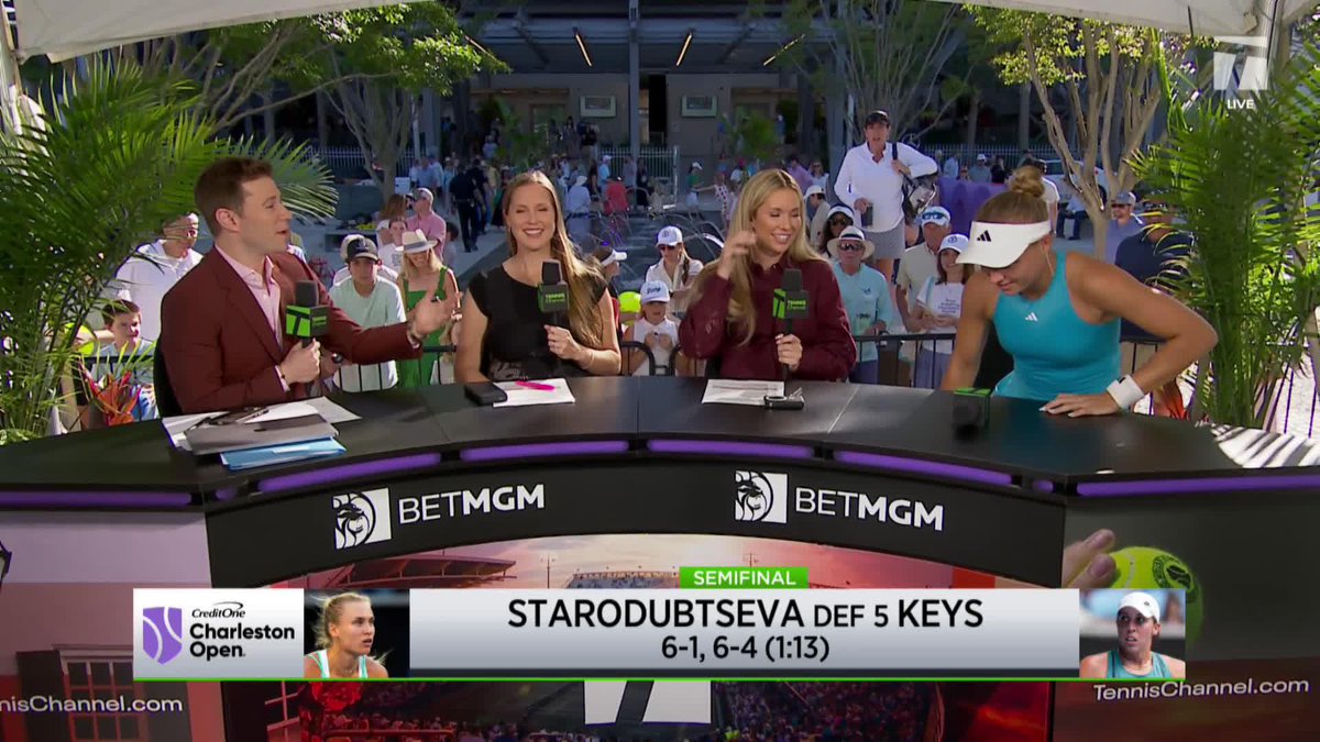 From GoFundMe to the final 🏆 Yuliia Starodubtseva on making her first ever WTA final. #CharlestonOpen