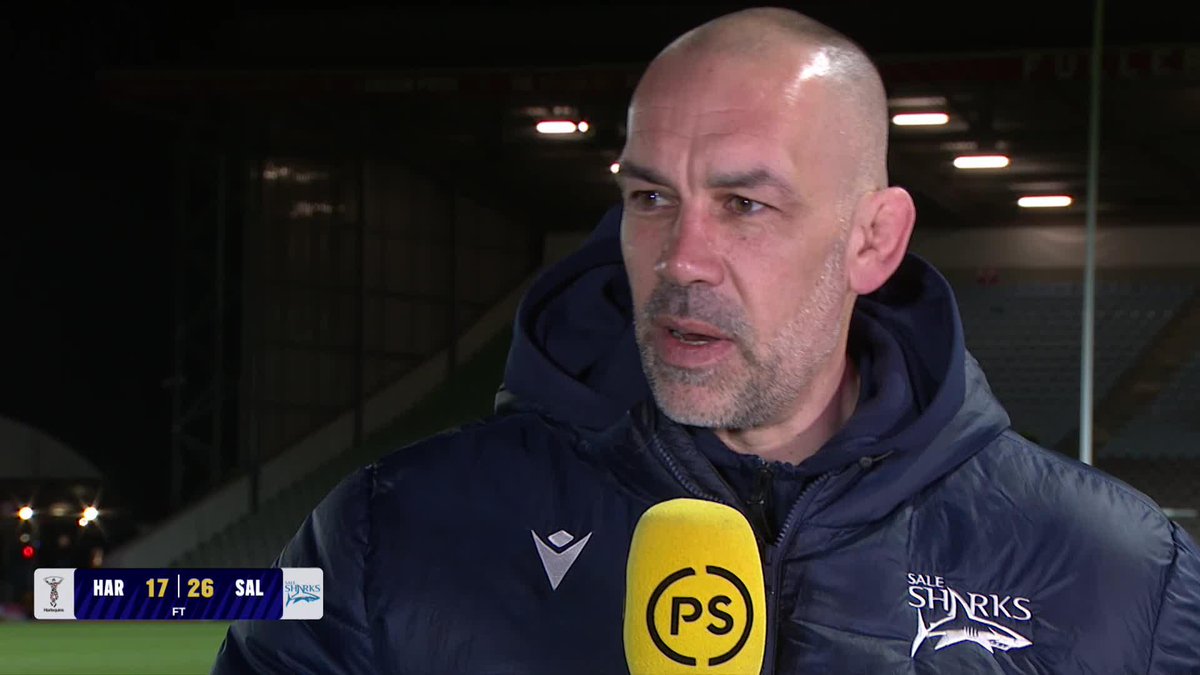 🦈 Sale Sharks 🦈's Director of Rugby Alex Sanderson speaks after his side's win over Harlequins "We're a physical team" 🗣️ #InvestecChampionsCup