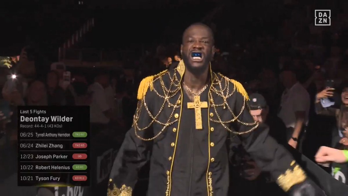 Deontay Wilder makes his way to the ring‼️🔥 🎟️ Buy CHISORA vs WILDER HERE --> #ChisoraWilder | Live Now on DAZN