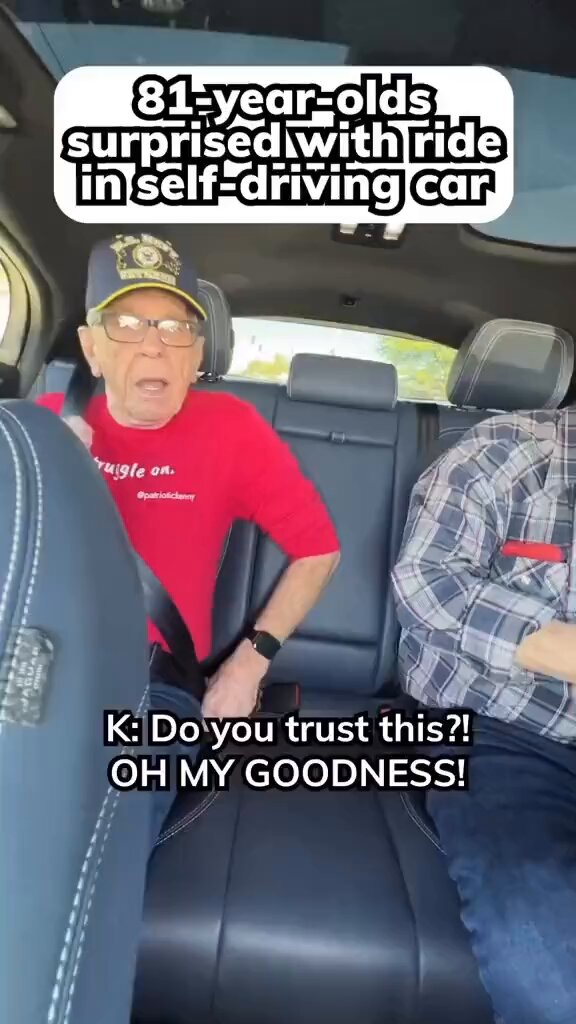 When two elderly men rode in a self-driving car for the first time, they just could not believe what they were witnessing 😂