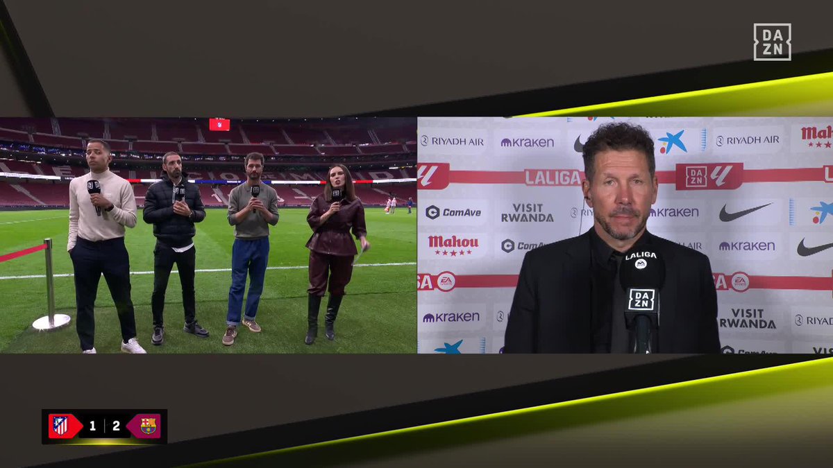 🗣️ Simeone: "Cuando una acción es tan clara, no se tiene que hablar." Si fuese el Real Madrid hablaría durante 5 minutos seguidos y su club sacaría 50 tweets 🤢