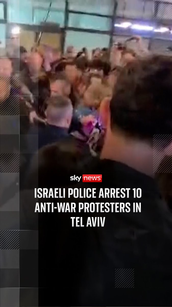 Israeli police have arrested at least 10 anti-war protesters in Tel Aviv. Several hundred people attended the demonstration at Habima Square, in between sirens warning of incoming missiles from Iran and Yemen.