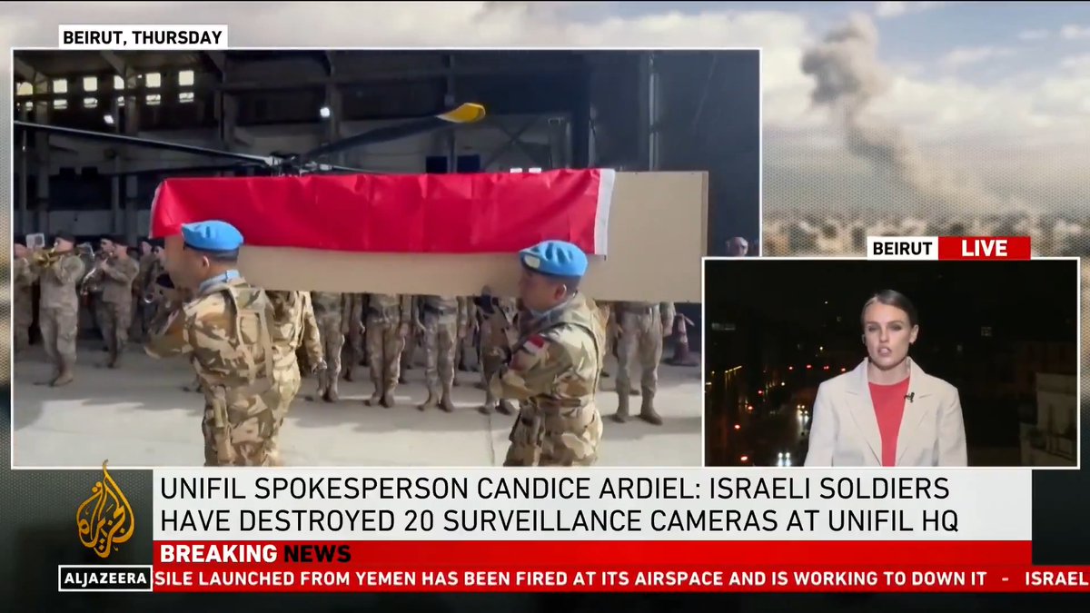 Absolute bombshell on Al Jazeera. The Israeli military intentionally destroyed all the security cameras at the UN Peacekeeper headquarters in Lebanon. They are literally blinding the United Nations so they can commit massive war crimes with zero accountability.