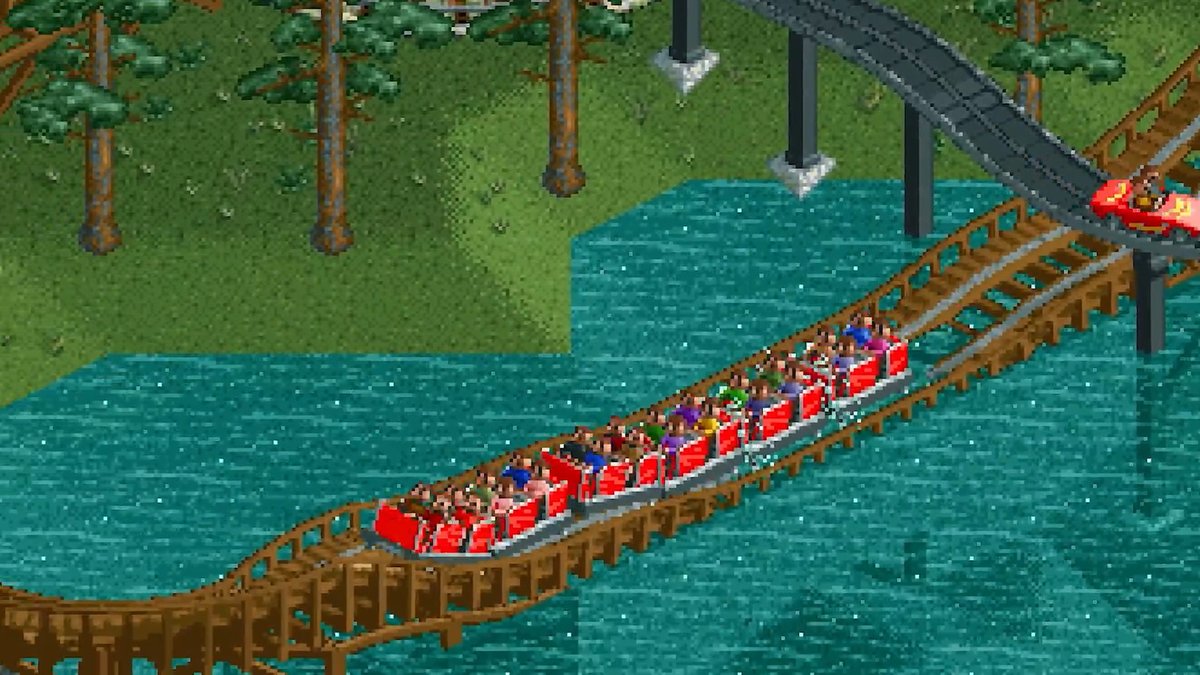 "This park is really clean and tidy." 🎢✨ Roller Coaster Tycoon Classic is out on PS5 now, combining nostalgic gameplay from the series' first two iconic sims.