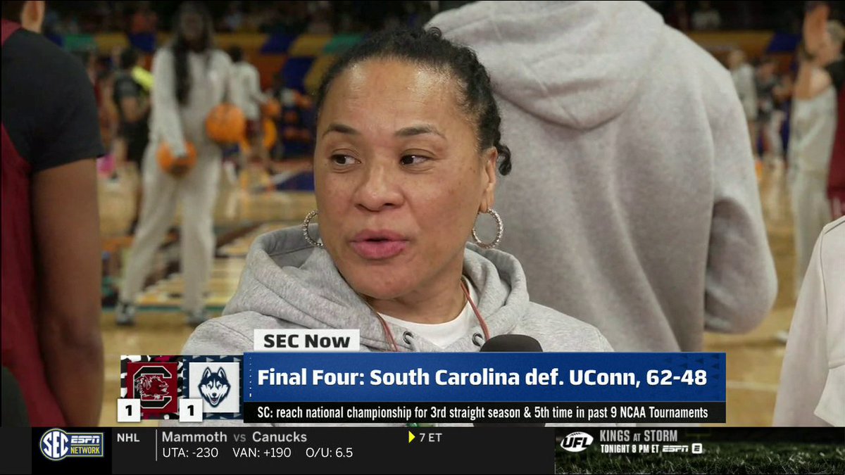 "She just wants to win, like playtime is over." Dawn Staley on Raven Johnson being during South Carolina Women's Basketball run 🔒