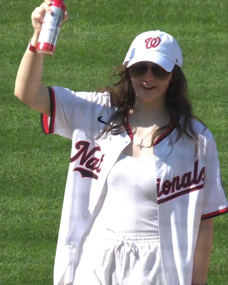 For the 21st anniversary of the first game at Nationals Park, the Nats had a fan who was born the day the ballpark opened onto the field for a ceremonial first sip of beer