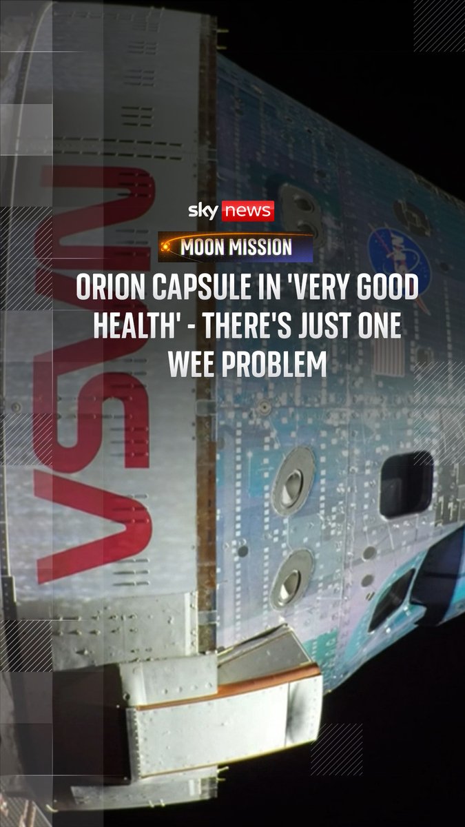 The Orion spacecraft is in "very good health", NASA says - there's just one wee problem. A minor issue with the toilet means astronauts are using โcollapsible contingency urinal devicesโ while NASA tries to fix their waste water dumping system.