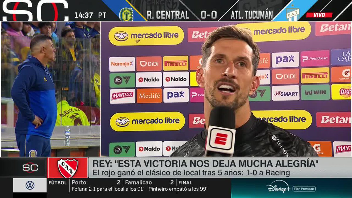 "ME CANCHEREÓ ENTONCES ME PARÉ ASÍ A GRITARSELÓ" 🧤 Rodrigo Rey explicó su reacción VIRAL, luego del penal picado y errado por Maravilla Martínez en el Clásico de Avellaneda 📺 #DisneyPlus Plan Premium | #SportsCenter