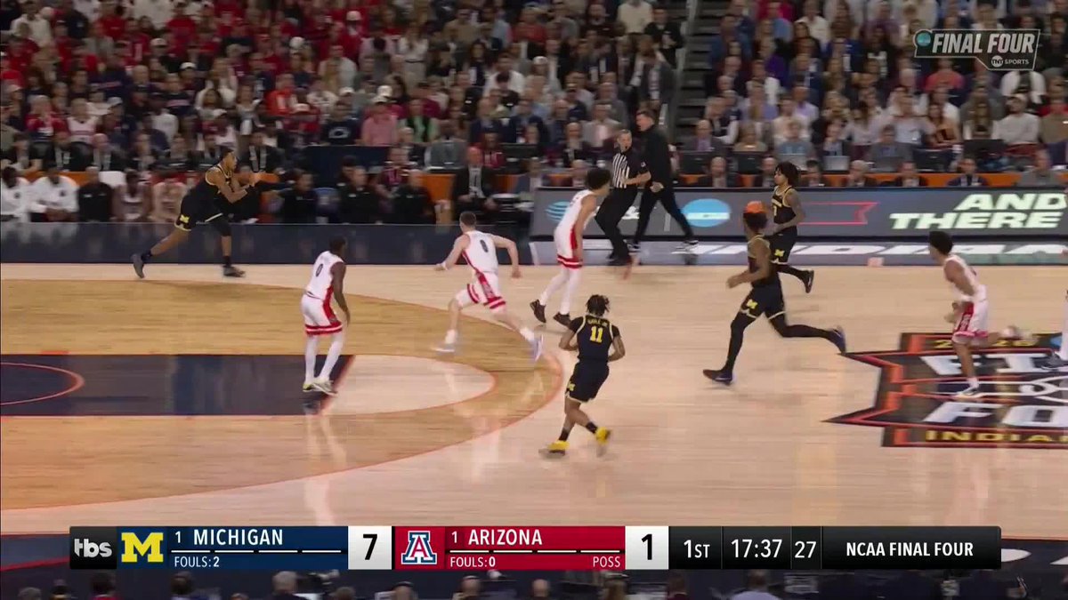 Morez Johnson Jr. ALL the way to the cup 🔥 #MarchMadness Michigan Men's Basketball