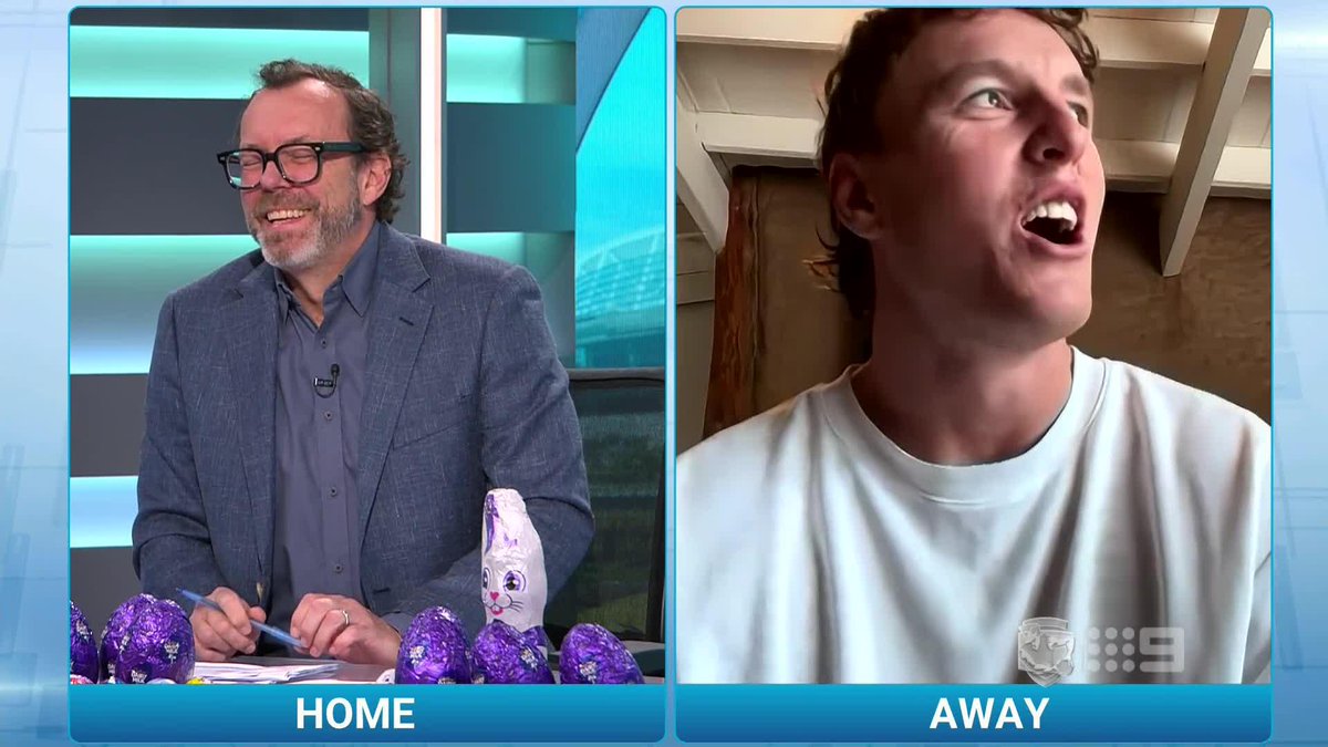 Larkey doing his Damo impression TO Damo is all we've ever wanted 😂 #9AFLSFS | Watch on 9 & 9Now 🖥️