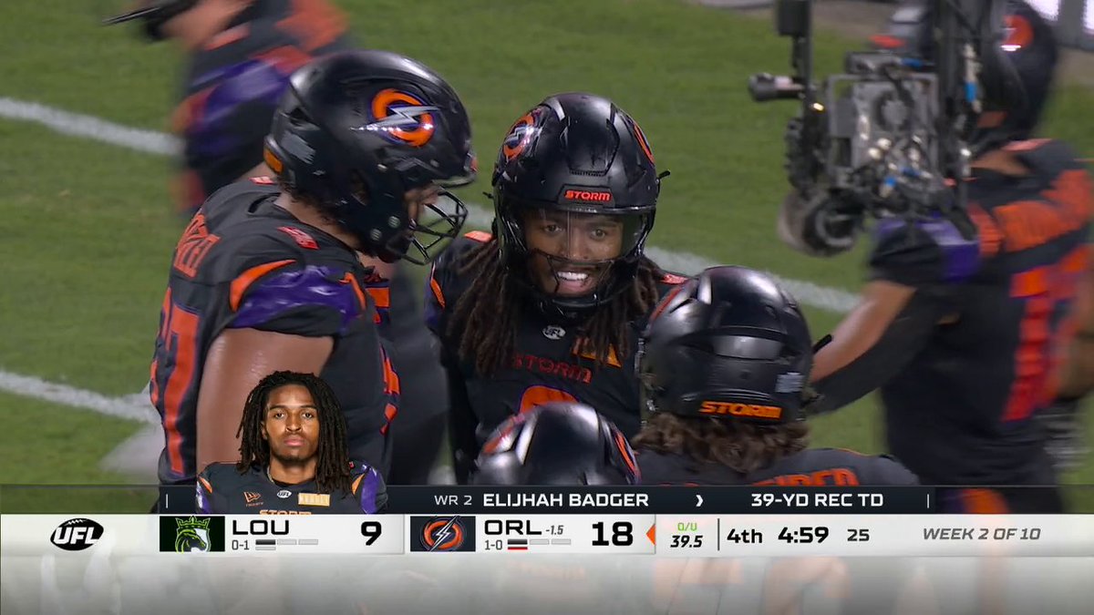 Elijhah Badger made 'em miss for the Orlando Storm TD 🔥
