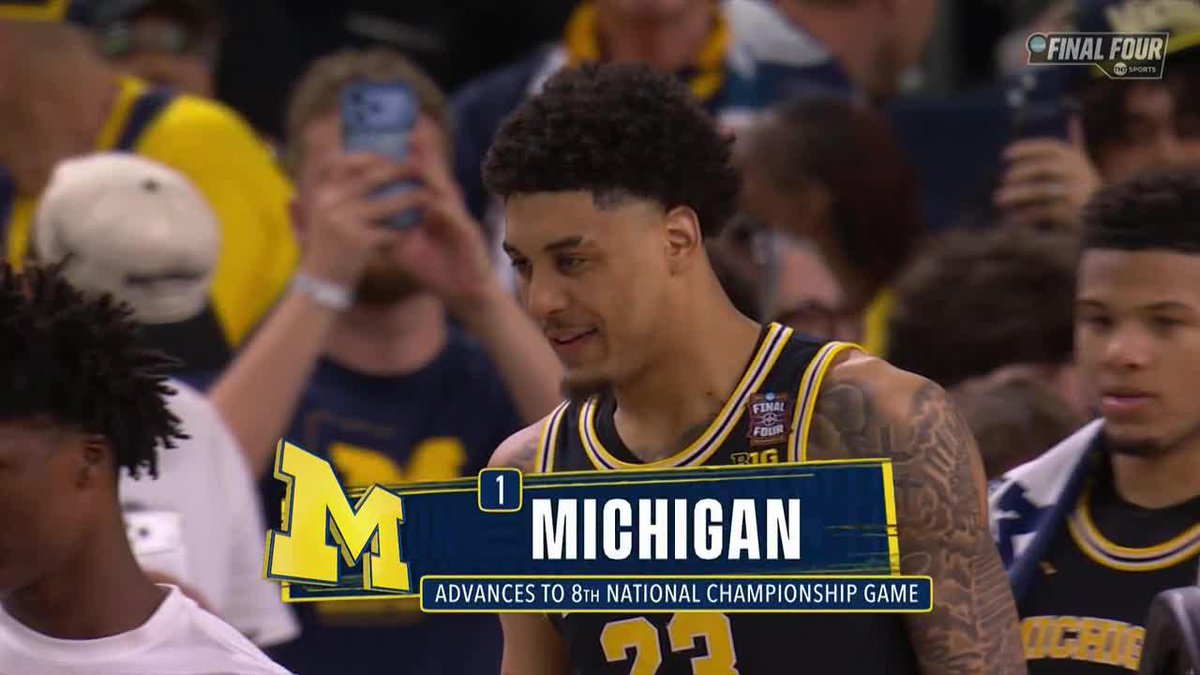 .Michigan Men's Basketball IS GOING TO THE NATIONAL CHAMPIONSHIP GAME! Michigan faces UConn for a title on Monday night!