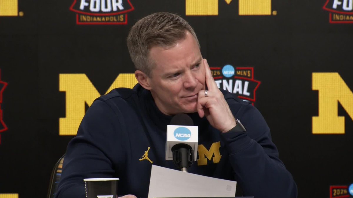 "Well apparently you guys missed the UConn-Duke game." 🤣 Dusty May explains why Yaxel was in the game late in the second half. #MarchMadness Michigan Men's Basketball